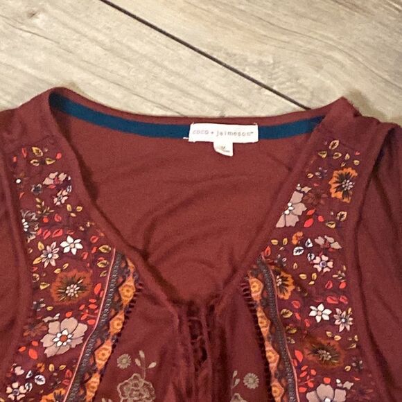 Coco & Jaimeson Size 1X Maroon Tank - Picture 4 of 5